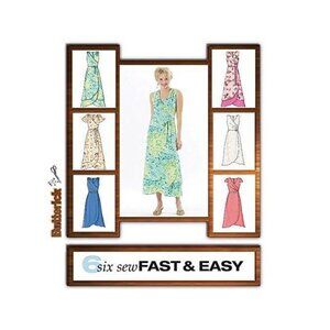 Butterick Sewing Pattern B4547 Dress Summer MIDI Misses Size 14-20